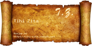 Tihi Zita névjegykártya